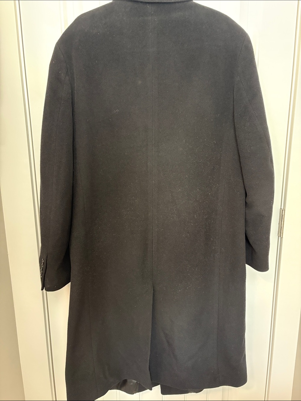 London Fog Men’s 40R Black Long Overcoat Topcoat Fully Lined Classic Dress Coat - Picture 6 of 15